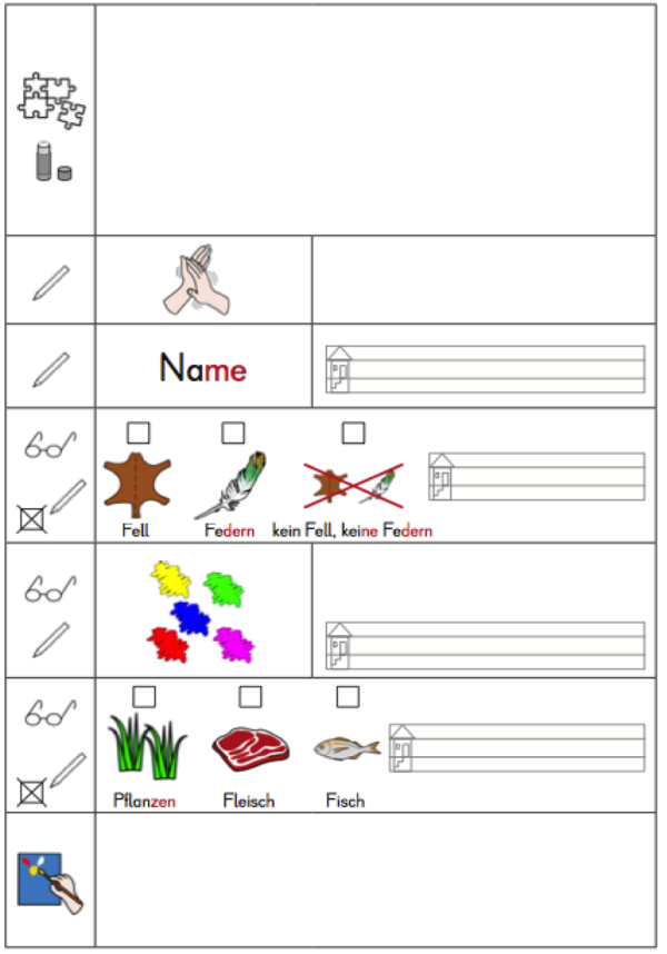 Arbeitsblatt Tiersteckbrief